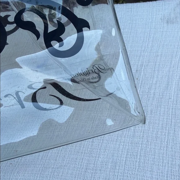 BRIGHTON SUMMER HEART Clear Plastic Navy Leather Straps Tote Purse.💙 - Picture 8 of 17